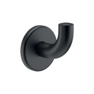 4043BK-Percha individual acero inoxidable negro mate, modelo corto